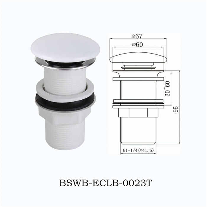 0023 Plastic integrated fully threaded ceramic cover