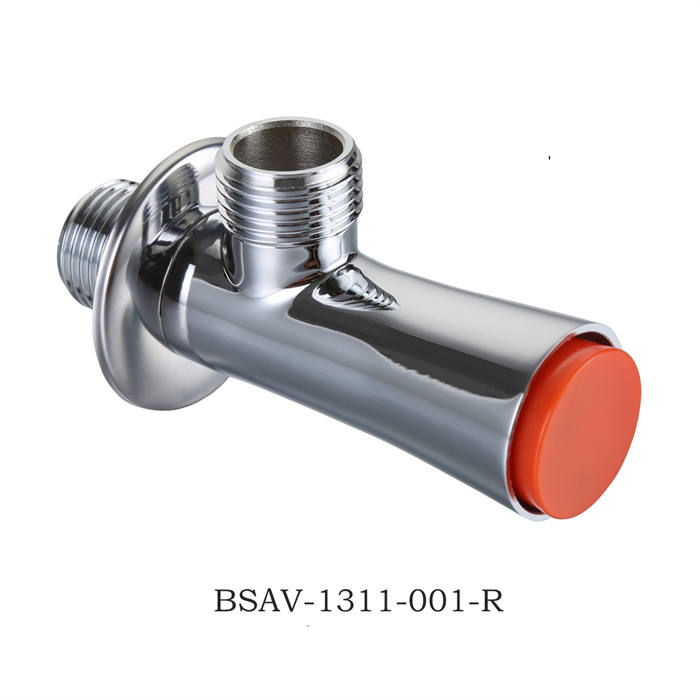 1311 Long body press angle valve red button